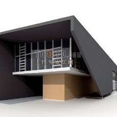 现代简洁造型别墅max3d模型下载