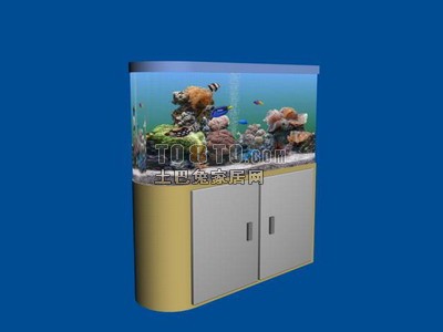 鱼缸柜3d模型下载