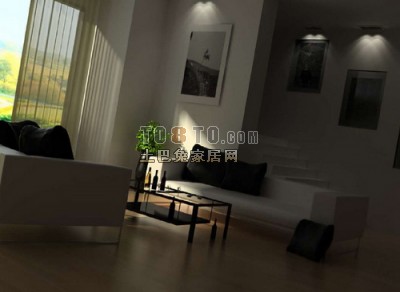客厅3套（高品质国外，带材质贴图）3d模型下载