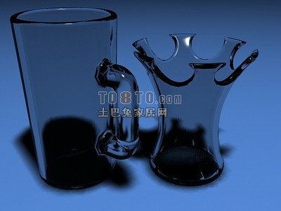 玻璃装饰瓶子3d模型下载