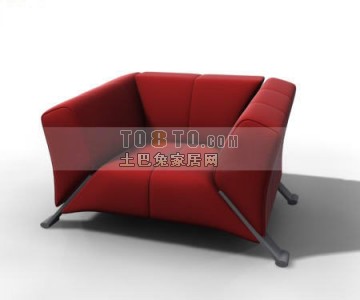 红色单人沙发图片3d模型