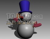 雪人玩偶3D模型-092