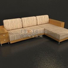 清新温暖现代中式沙发 3d模型下载