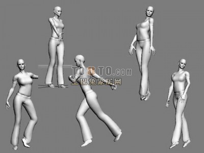 普通女性艺术人体3d模型下载