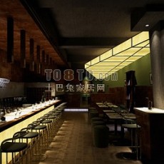 餐厅3d模型下载