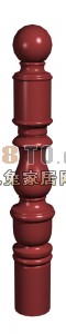 中式柱子3d模型下载
