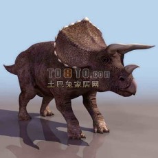 犀牛-动物73d模型下载