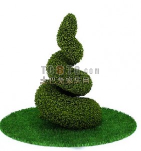 室外植物景观3d模型下载