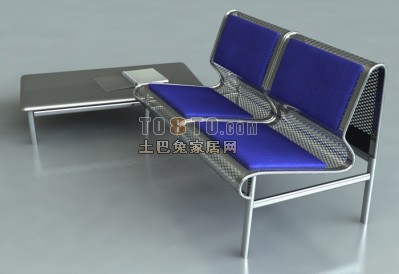 公共椅3d模型下载