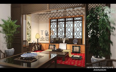 古典中式客厅3d模型下载