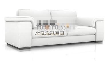 洁白的现代沙发3d模型下载