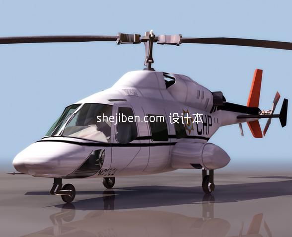 直升机-max飞机素材113d模型下载