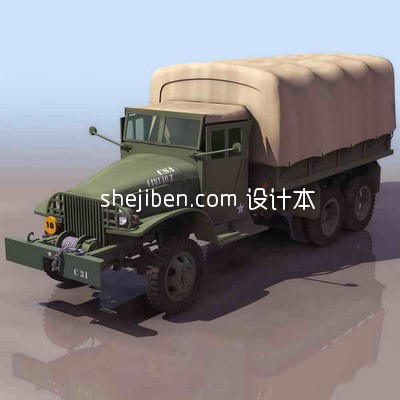 兵器-吉普车-军用卡车3d模型下载