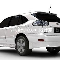丰田车toyota harrier-hybrid3d模型下载