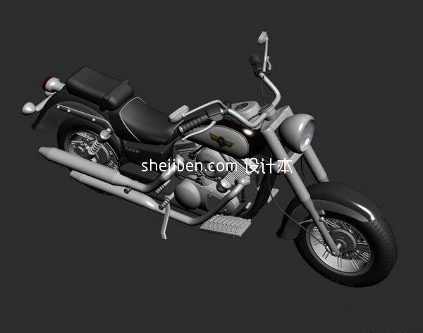摩托车-川崎摩托车kawasaki vn3d模型下载
