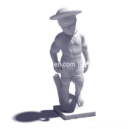 儿童雕像3d模型下载