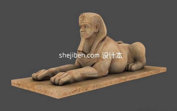  埃及雕塑摆设品3d模型下载