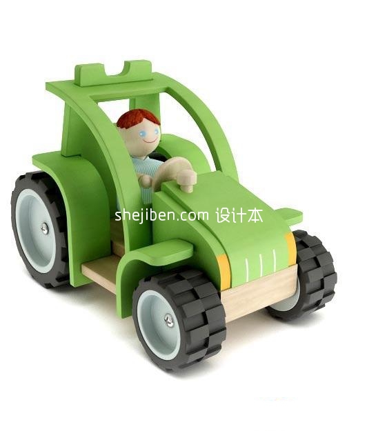 玩具拖拉机3d模型下载