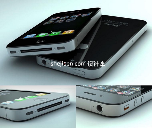 苹果手机iphone4s3d模型下载