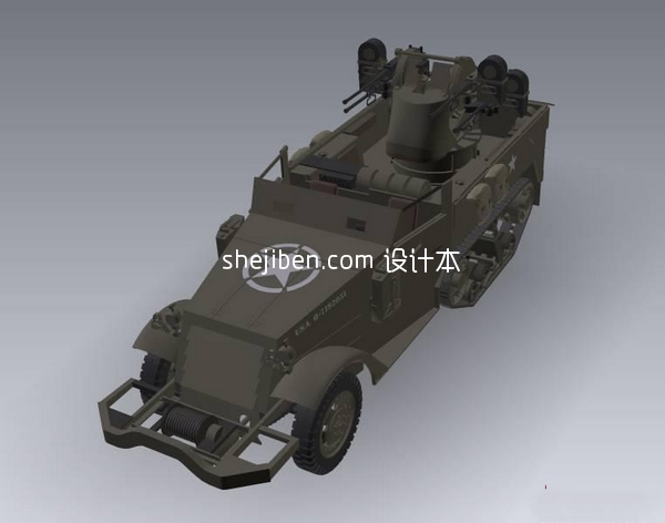 装甲车m163d模型下载