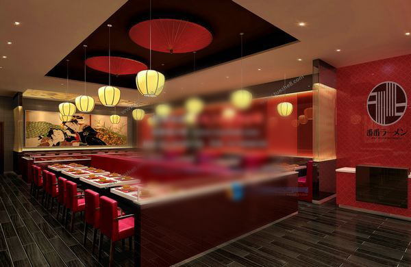 日本料理餐厅3d模型下载