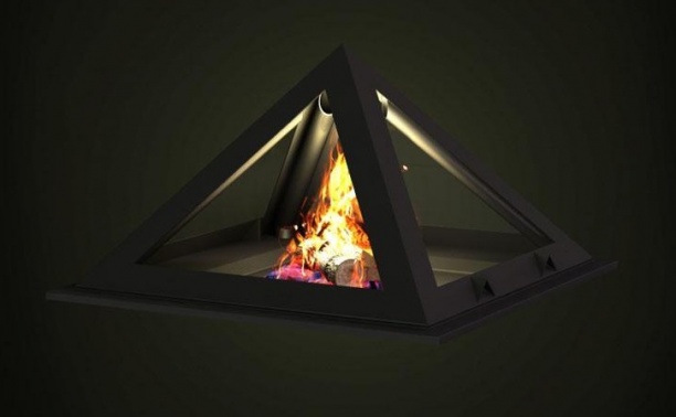 壁炉 金字塔式火炉3d模型下载