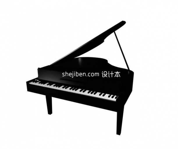 钢琴max23d模型下载