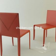 现代休闲餐椅3d模型下载