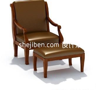欧式沙发懒人椅3d模型下载