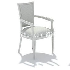 欧式木餐椅3d模型下载