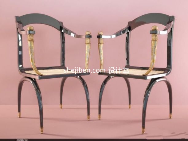 铁艺椅子3d模型下载
