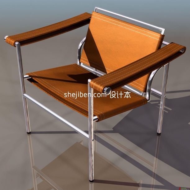 简易室外休闲椅子3d模型下载