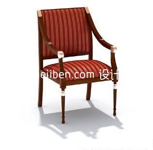 欧式家居布艺座椅3d模型下载