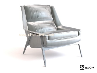 现代休闲单人沙发3d模型下载