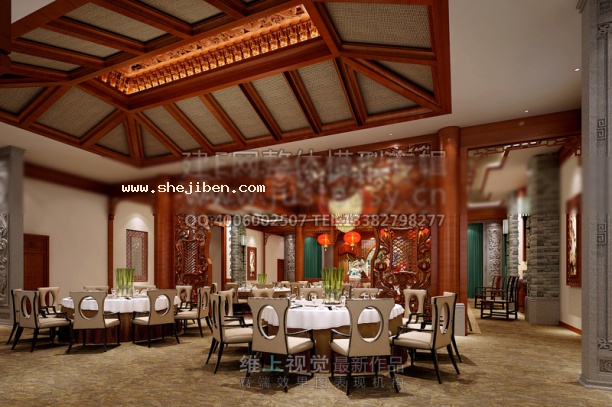 酒店餐厅餐桌3d模型下载