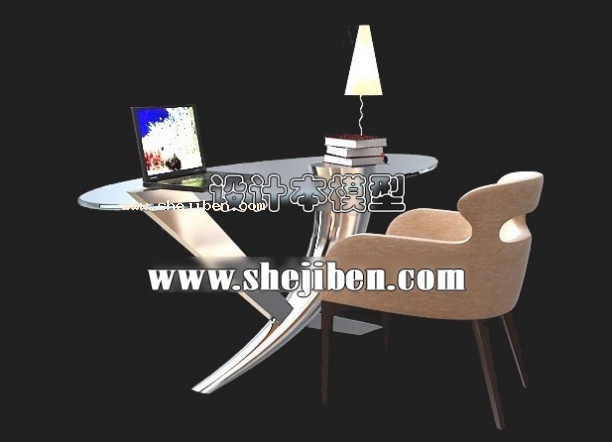 书桌椅3d模型下载
