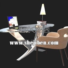 书桌椅3d模型下载