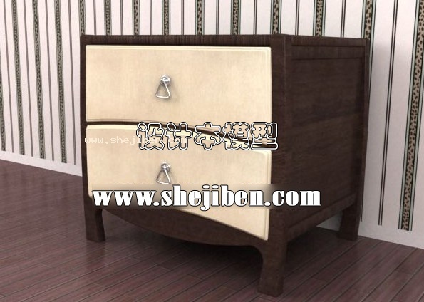 床头柜3d模型下载