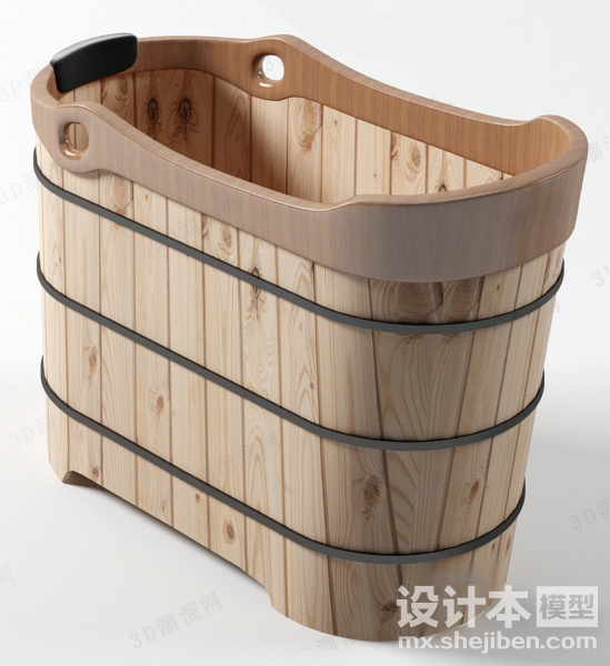 木浴缸3d模型下载