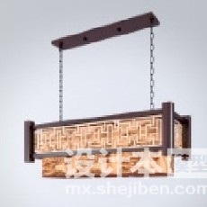 中式餐厅吊灯3d模型下载