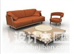 沙发组合3d模型下载