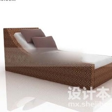 竹编躺椅3d模型下载
