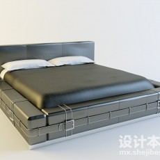 双人床3d模型下载