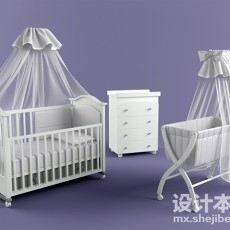 婴儿床3d模型下载