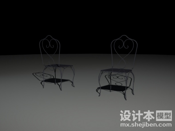 铁艺椅3d模型下载