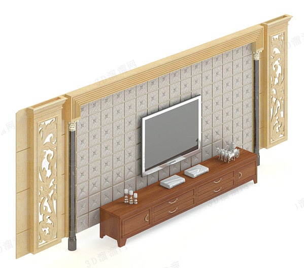 电视柜3d模型下载