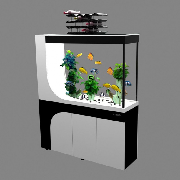 鱼缸3d模型下载
