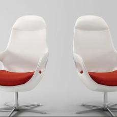 白色办公椅3d模型下载