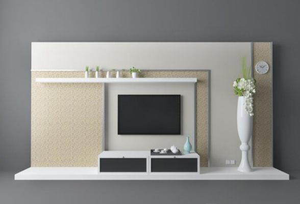 现代风格电视墙3d模型下载