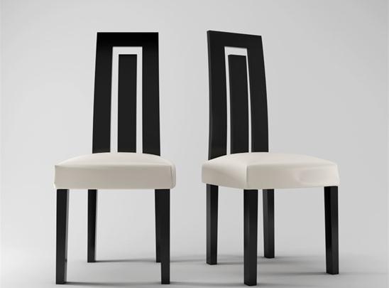 黑白风格椅子模型